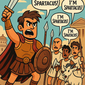 Cartoon-style artwor